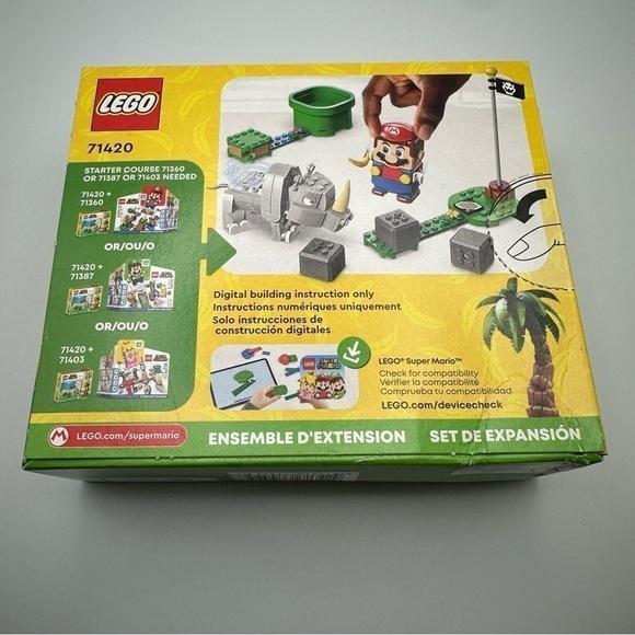 Retired LEGO Super Mario Rambi the Rhino 71420 – Donkey Kong Expansion – Sealed - Picture 3 of 7
